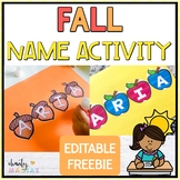 Fall Name Activity {EDITABLE FREEBIE}