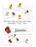 Fall Name Tags and Desk Plates