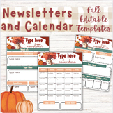 Fall Newsletter & Calendar | Edit in Google | Template | C