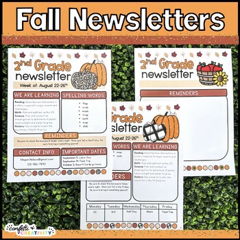 Preview of Fall Newsletter Templates