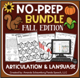 Fall No Prep BUNDLE: Speech & Language Activities (+ Digit