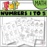 Fall No Prep Printables -  Numbers 1 to 5 