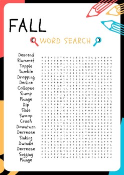 Fall No Prep Word Search Puzzle Worksheet Activity Morning Work | TPT