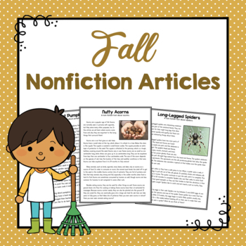 Preview of Fall Nonfiction Differentiated Articles | Nonfiction Articles for Fall