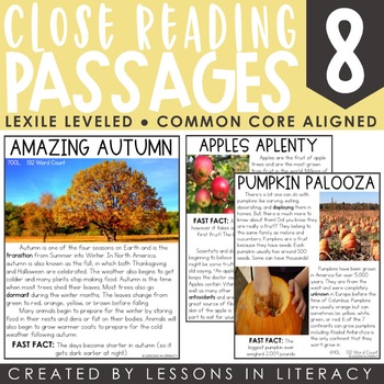 Preview of Fall Close Reading