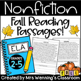 Fall Nonfiction Reading Passages! Informational Texts for 