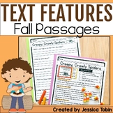 Fall Text Features Reading Activities and Comprehension Wo