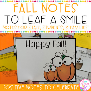 Preview of Fall Positive Behavior Notes & Parent Communication | Notes for Students & Staff