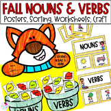 Fall Nouns and Verbs Grammar Practice with Activities, Wor