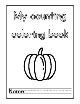 Preview of Fall Number Counting and Coloring Book