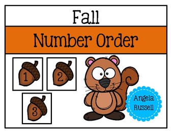 Preview of Fall Number Order - Cut And Paste Sheets