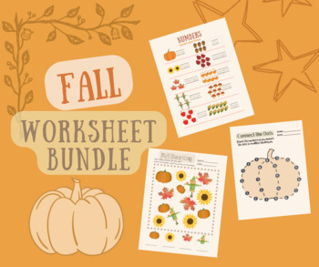 Preview of Fall Number Worksheet Bundle