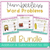 Fall Numberless Word Problems | 2nd Grade Addition and Sub