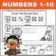 Fall Numbers 1-10 Teen Numbers Math Worksheets October Kindergarten