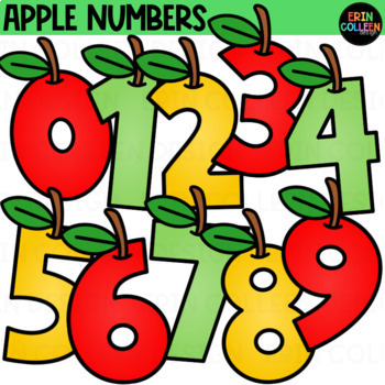 Fall Numbers Clipart GROWING BUNDLE by Erin Colleen Design | TpT
