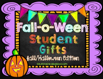 Preview of Fall-O-Ween Student & Co-Worker Gifts (Candy Bar Wrappers)
