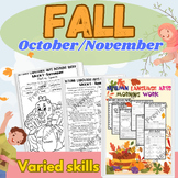 Fall/ October/November ELA Daily Review Morning Work Works