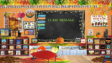 Fall-October Themed Bitmoji Virtual Classroom (Google Slid