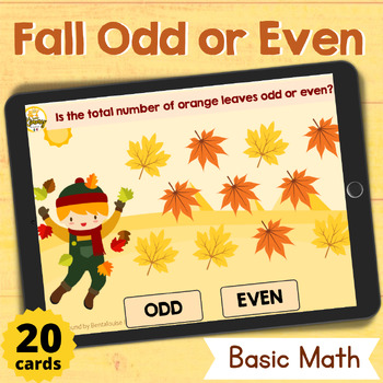 Preview of Fall Odd or Even Basic Math Boom Cards