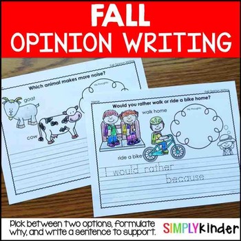 Preview of Fall Opinion Writing Prompts