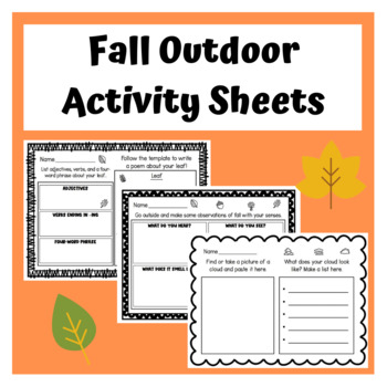 Preview of Fall Outdoor Activity Printable