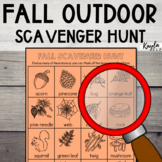 Fall Outdoor Scavenger Hunt for Speech and Language