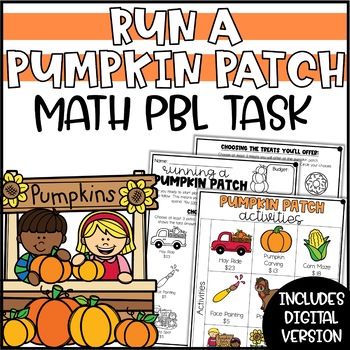 Preview of Fall PBL Math Challenge | Run a Pumpkin Patch Math Project 
