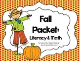 Fall Packet: Literacy & Math