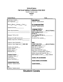 Fall Parent Teacher Conferences Agenda/Goal Setting Forms