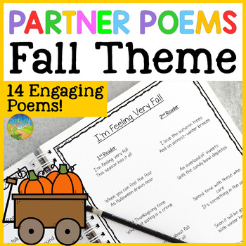 Preview of Fall and Halloween Partner Poems Reading Activities