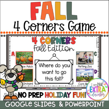 Preview of Fall Party Games | Autumn Activities |4 Corners Game | Conversation Starters