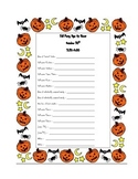 Fall Party Sign Up Sheet