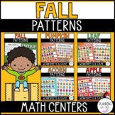 Fall Patterns Math Centers for Kindergarten | Worksheets a