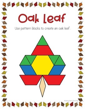 Fall Pattern Block Mats + Mini Books for K-1st Grade Classrooms