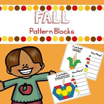 Preview of Fall Pattern Block Mats and Task Cards