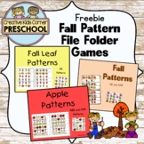 Fall Pattern File Folder Games - Freebie