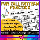 Fall Pattern Practice : AB, ABC, AAB, AABC : Print & Go, 4