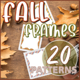 Fall Patterned Border Clipart Fall Frames Fall Page Borders
