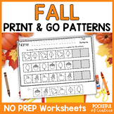 Fall Patterns Worksheets | Cut & Glue