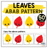Fall Patterns Worksheets with Leaves AB Pattern