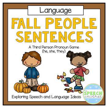 Preview of Fall People Sentences: Subjective Pronouns