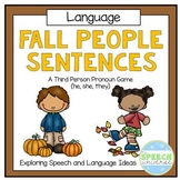 Fall People Sentences: Subjective Pronouns