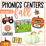 Fall Phonics Centers and Games - Level 2 | Glued Sounds | Blends