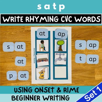Preview of SATP | Identify, Sort & Write Rhyming CVC Word Families Using Onset & Rime
