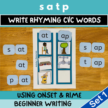 Preview of SATP | Identify, Sort & Write Rhyming CVC Word Families Using Onset & Rime