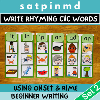 Preview of SATPIN MD Identify, Sort & Write Rhyming CVC Word Families Using Onset & Rime