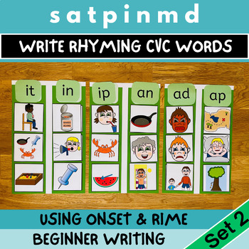 Preview of SATPIN MD Identify, Sort & Write Rhyming CVC Word Families Using Onset & Rime