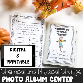 Preview of Halloween Physical and Chemical Changes Fall Science Activity - Digital & Print