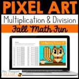Fall Pixel Art Math - 2 & 3 Digit Multiplication & Division