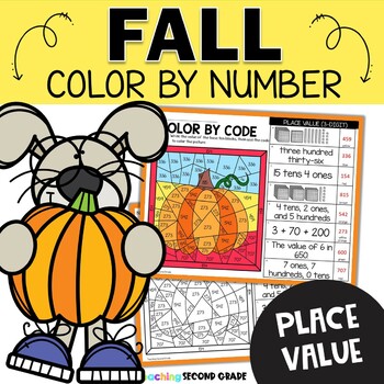 Preview of Fall Place Value - Color Code Expanded Form Standard Form Value of a Number Fun